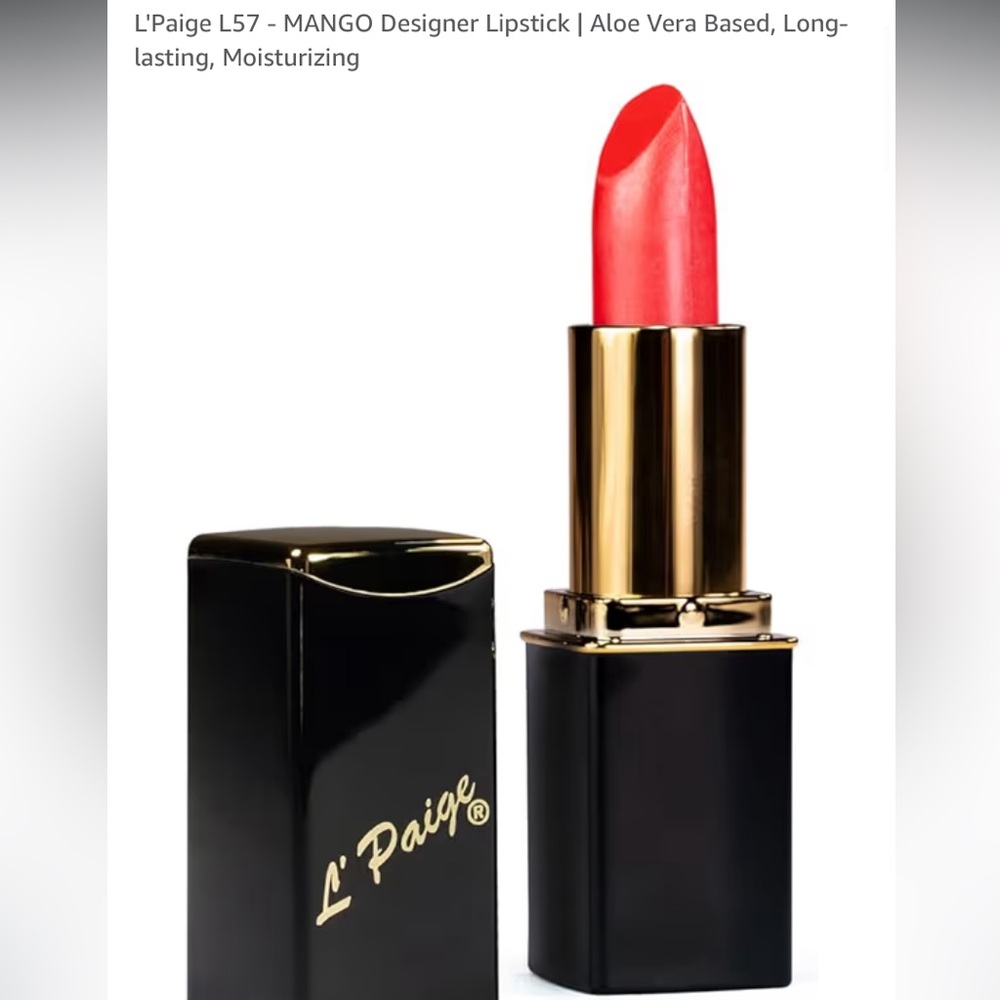 ❤️🩷❤️EUC L’Paige Mango Satin Lipstick Aloe Vera Based - Like new, tried once